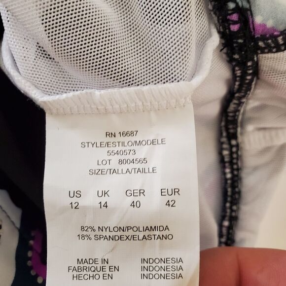 Swim Solutions Jewels Tiered Tummy Control 1-Piece - Picture 15 of 16